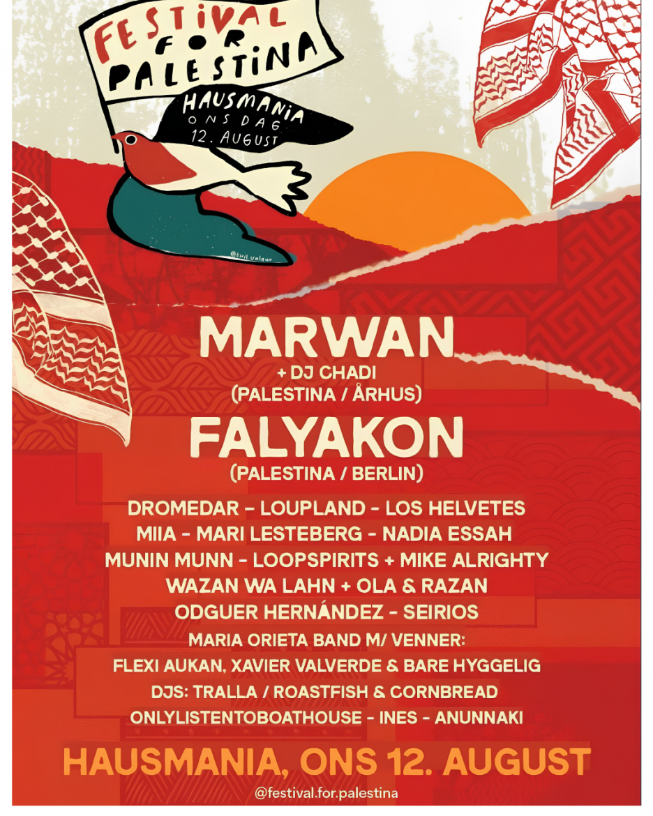 Promo picture article web festival for palestine 12 aug. 2026 oslo Hausmania